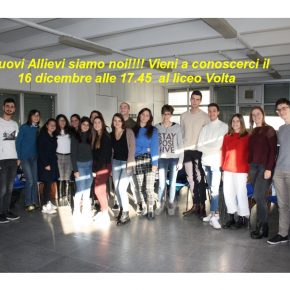La serata degli Allievi della Scuola di Como - 16 dicembre alle 17.45 presso il Liceo Volta La serata degli Allievi della Scuola di Como - 16 dicembre alle 17.45 presso il Liceo Volta